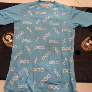 POC Women's Blue Logo Short-Sleeve Top